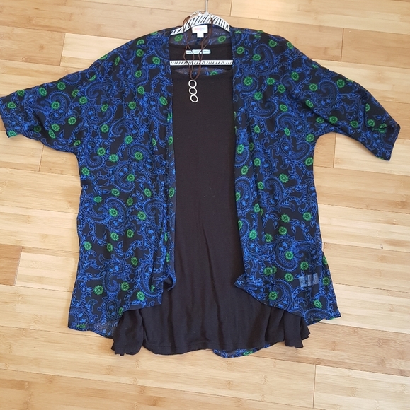 Flowy Duster Black Sheer Kimono - Picture 3 of 5